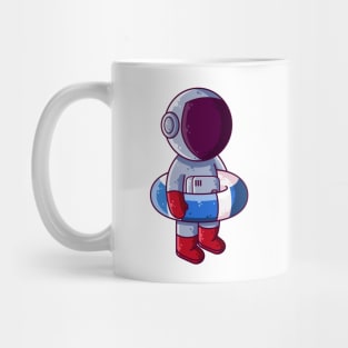 Cute Astronaut Swimming Ring Cartoon Mug